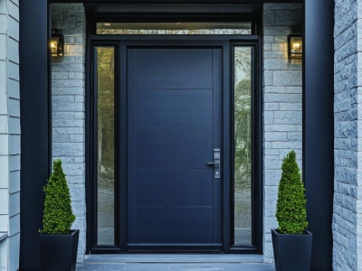 Peindre une porte d'entrée en acier