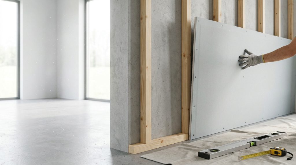 Coffrage placo sans rail : techniques et pose durable