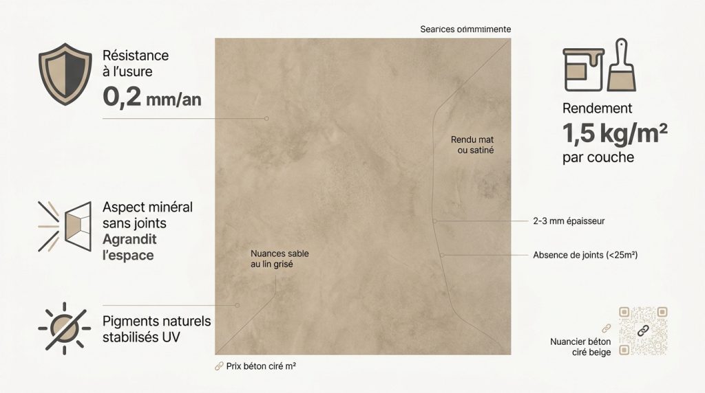 Béton ciré beige : réussir vos sols et murs en 2026