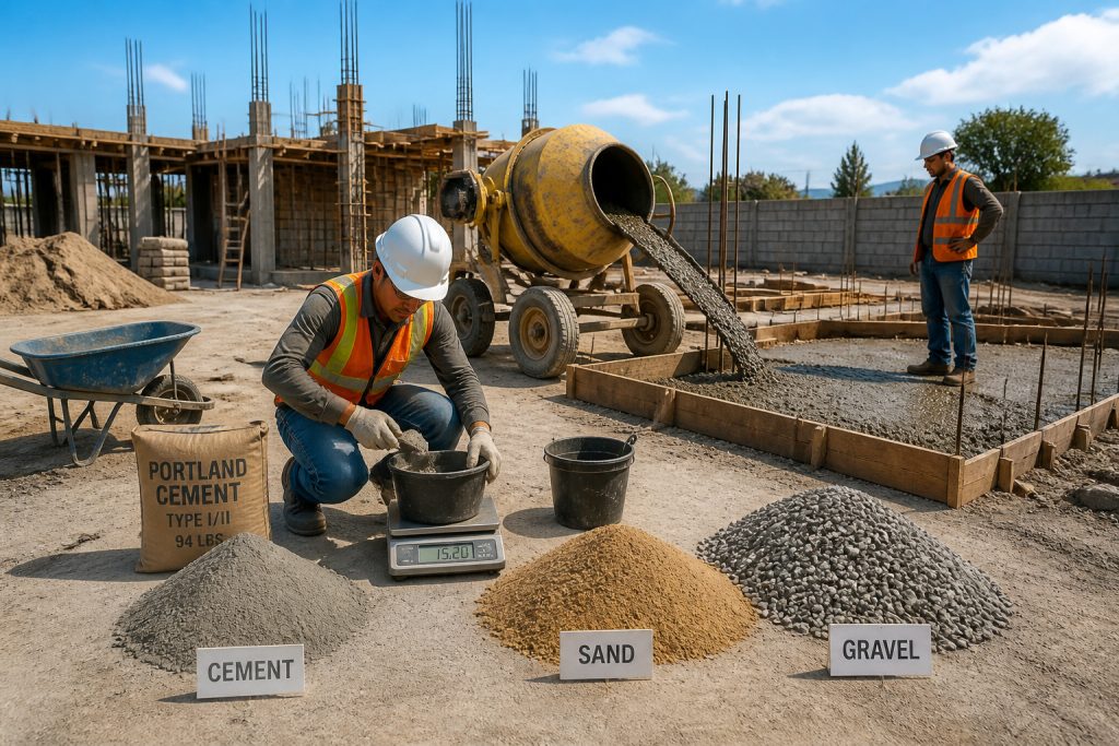 Béton 350 kg/m³ : dosage précis pour fondations et dalles
