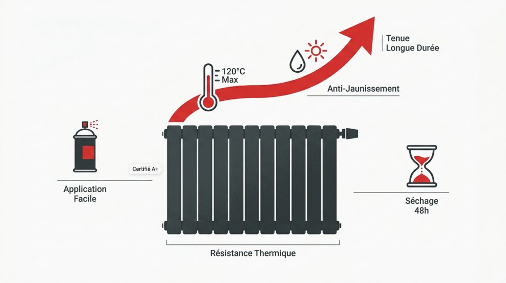 Bombe peinture radiateur : rénover sans jaunissement