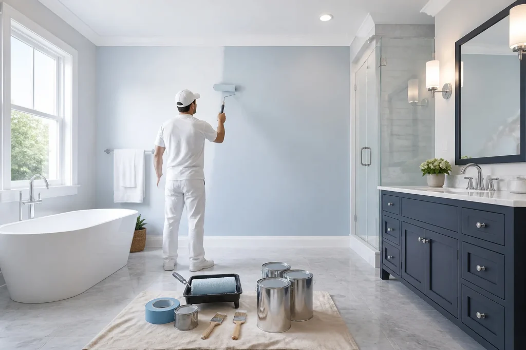 Peinture salle bain : préparez et appliquez pour durer