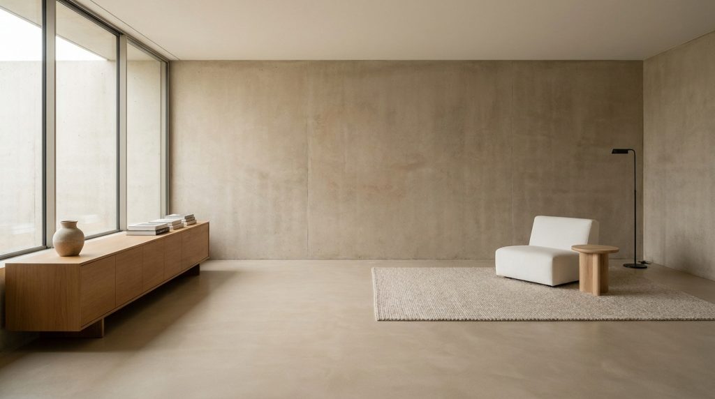 Béton ciré beige : réussir vos sols et murs en 2026