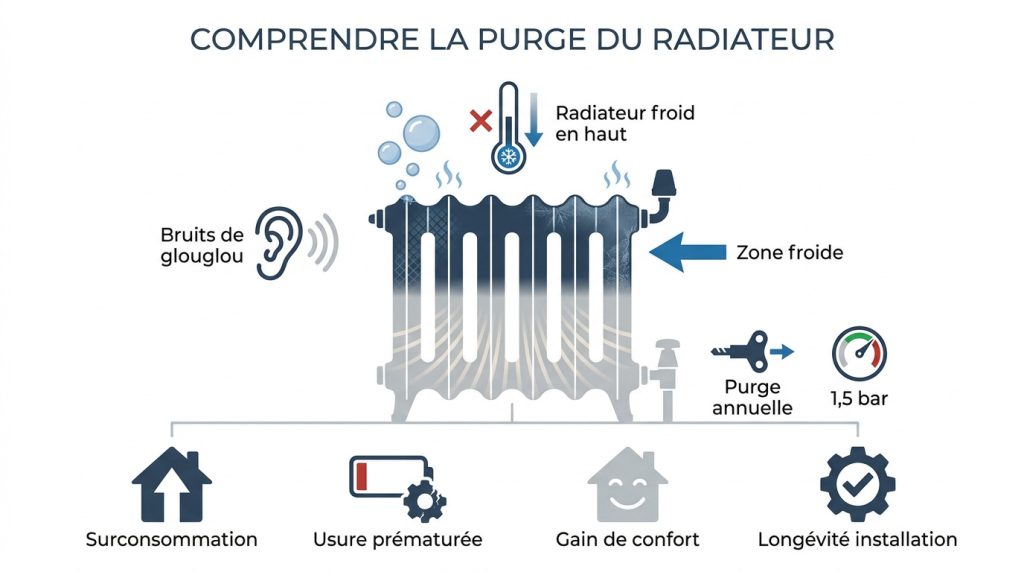 Comment purger un radiateur en fonte efficacement