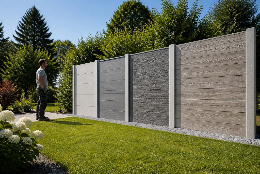 Plaques béton clôture : dimensions, finitions, pose