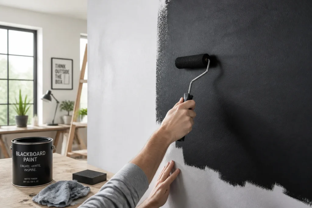 Application de peinture tableau noir